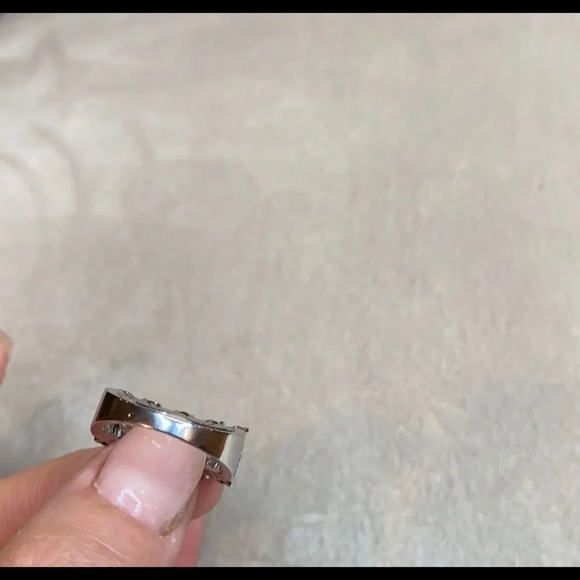 - Authentic Pure Silver Color Band Promise ring - Picture 7 of 8